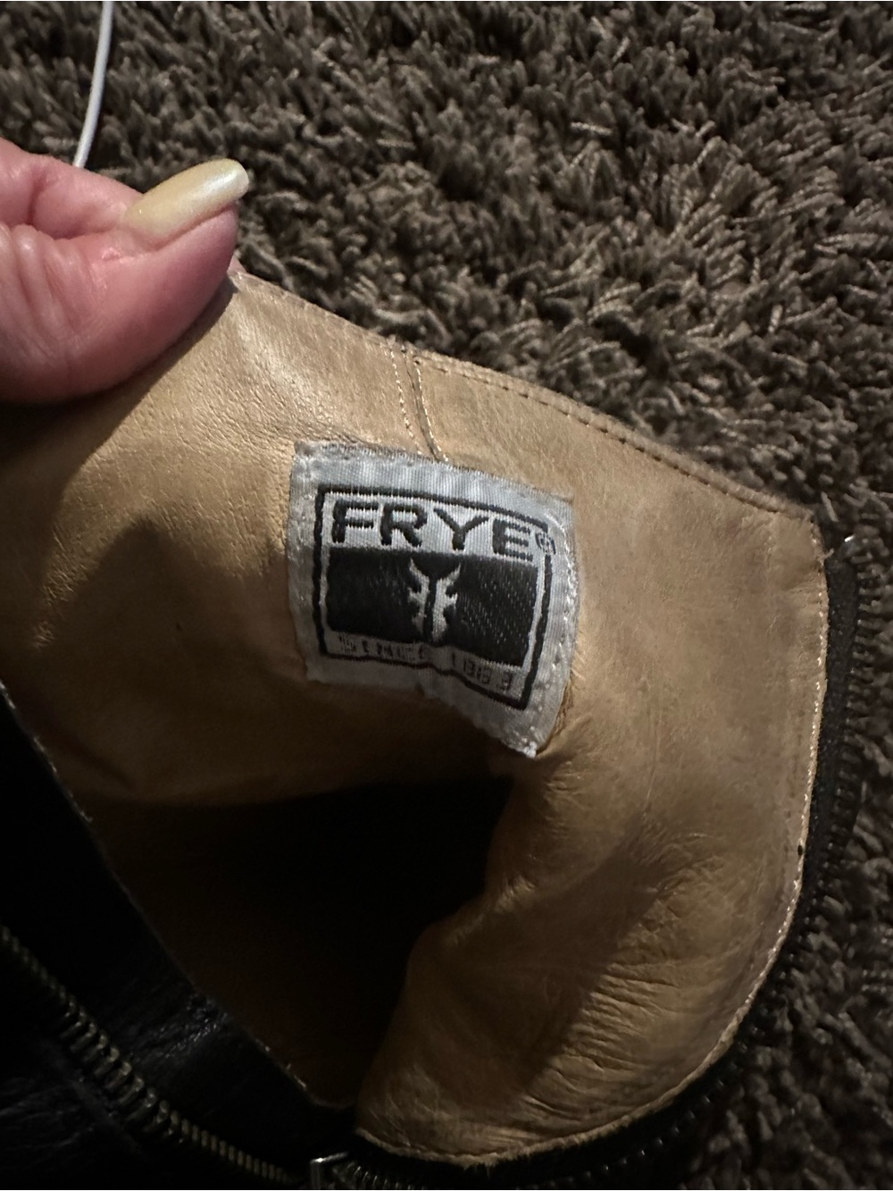 Frye Black Leather Reina Wedge Ankle Boots with Side Zip - Picture 5 of 6